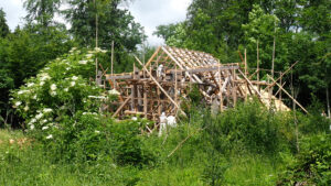 Baustelle - die Scheune soll bis Ende Sommer fertig sein