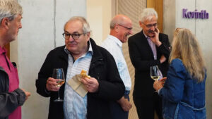 beim Apéro. Odilo Noti, Felix Senn, Luigi Pedrocci 
