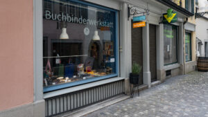 Buchbinderwerkstatt in der Froschaugasse